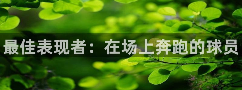 最佳表现者：在场上奔跑的球员