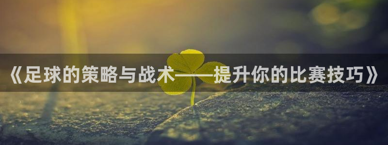 《足球的策略与战术——提升你的比赛技巧》